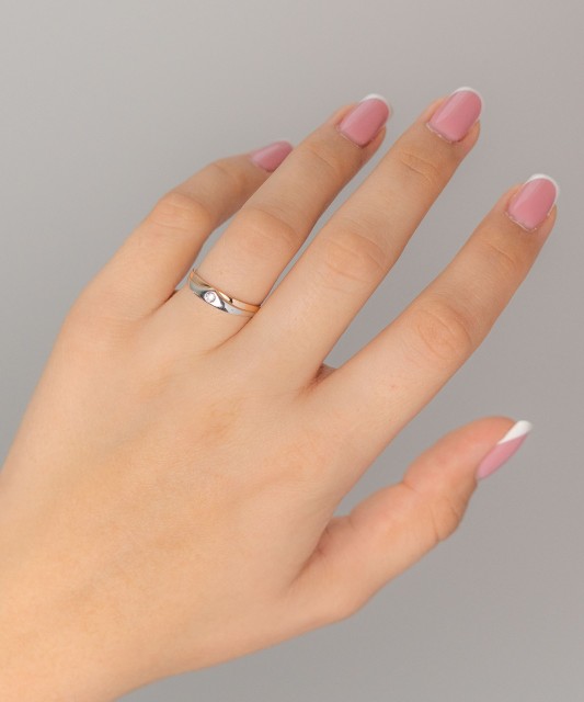 Auksinis žiedas su cirkoniu  - Goldinga