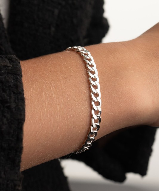 Sterling Silver bracelet "Curb" 5.8mm
