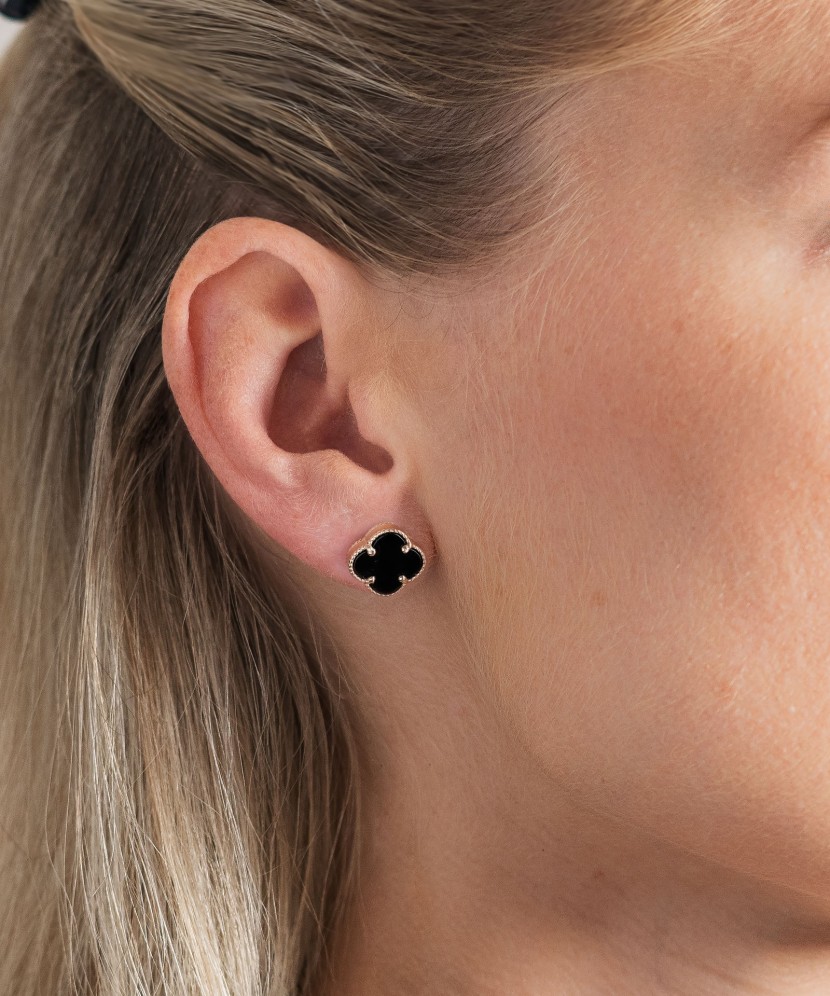 Kultaiset korvakorut emalilla 12mm