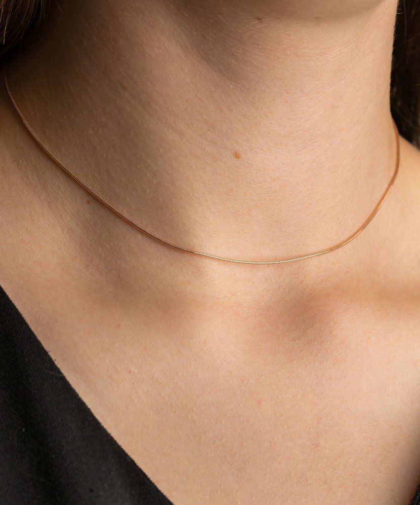 Gold chain "Snake" 0.9mm