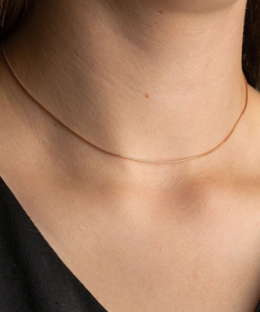 Gold chain "Snake" 0.9mm