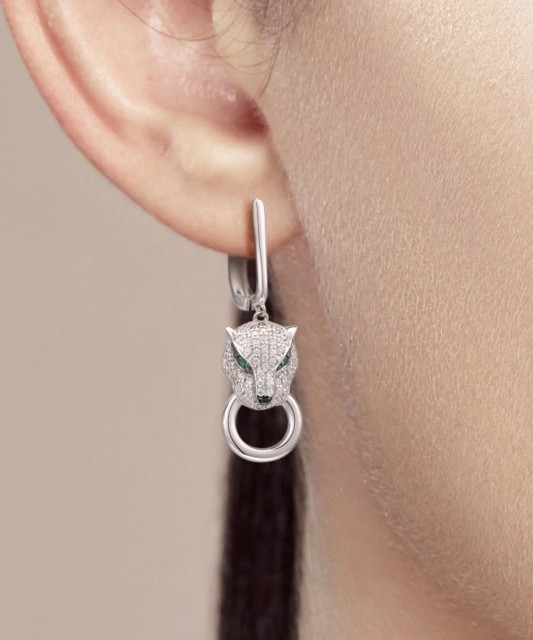 Sterling Silver earrings with zircons and spinels