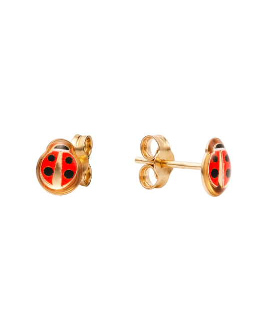 Gold earrings "ladybug"
