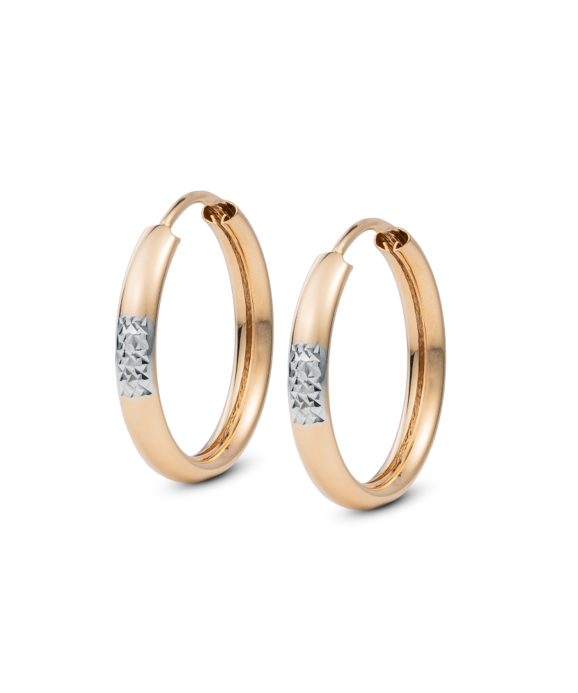 auksiniai auskarai 19mm  - Goldinga