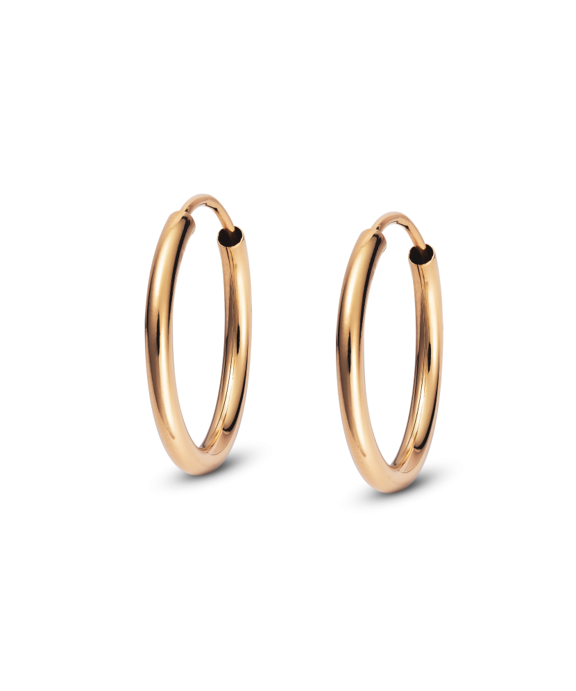Gold earrings 15mm