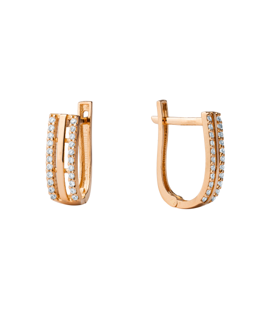 Kultaiset korvakorut zirkoneilla