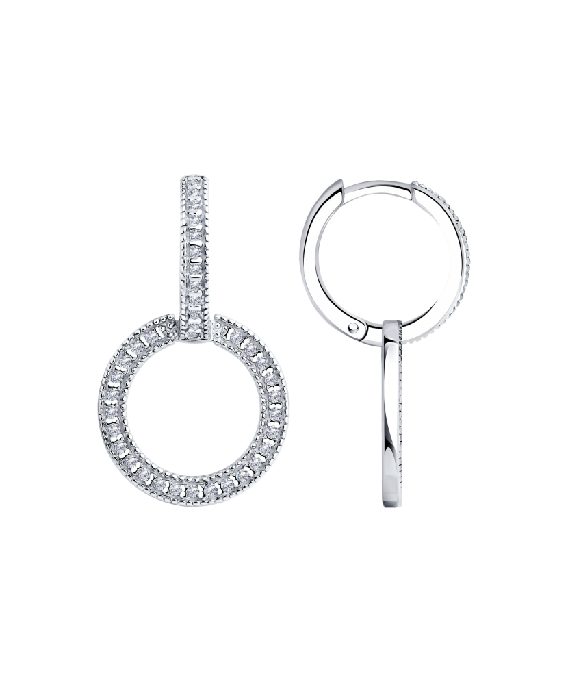 Sterling silver earrings with zircons