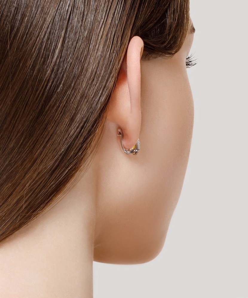 Sterling silver earrings with Chrysolites