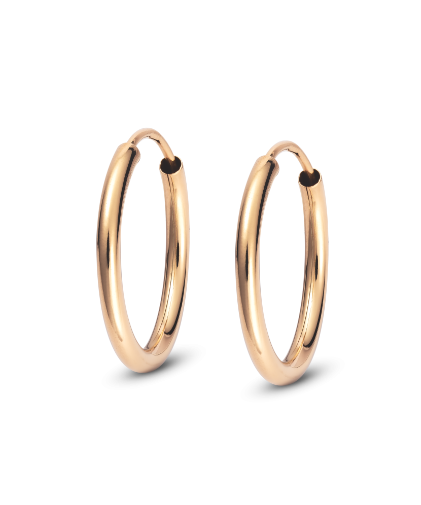 Gold hoop earrings 25mm