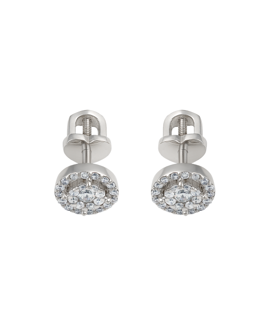 White gold earrings with diamonds