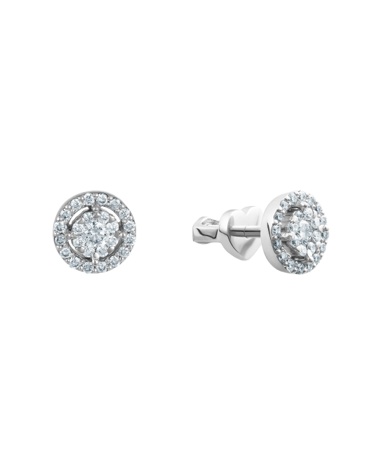 White gold earrings with diamonds