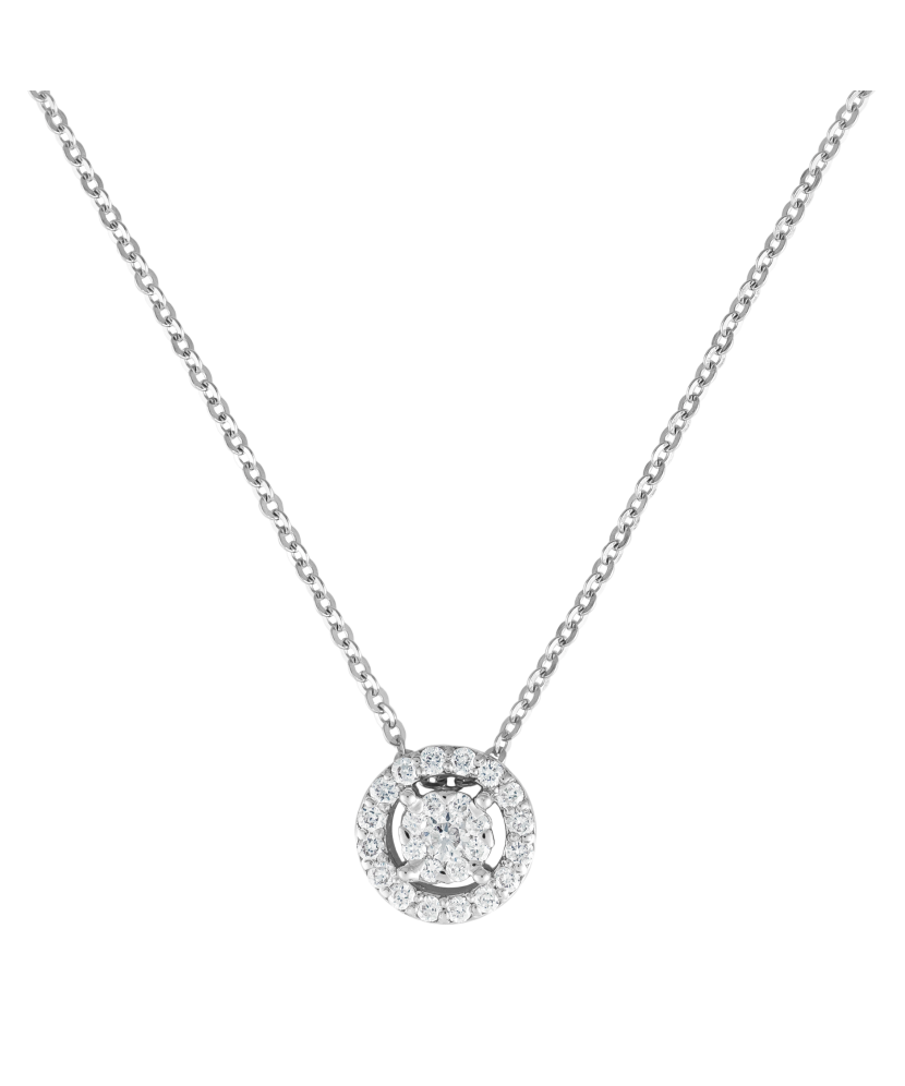 White gold chain with diamond pendant