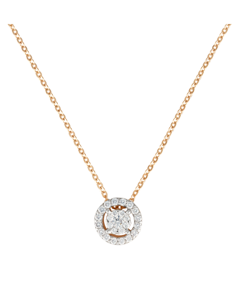 Gold chain with diamond pendant