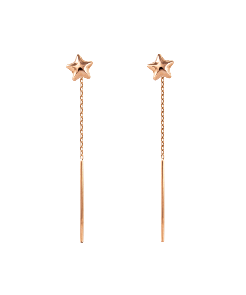 Gold earrings "stars"