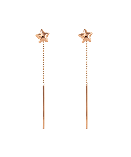 Gold earrings "stars"