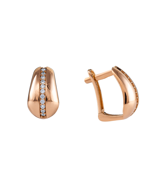 Auksiniai auskarai su cirkoniais  - Goldinga