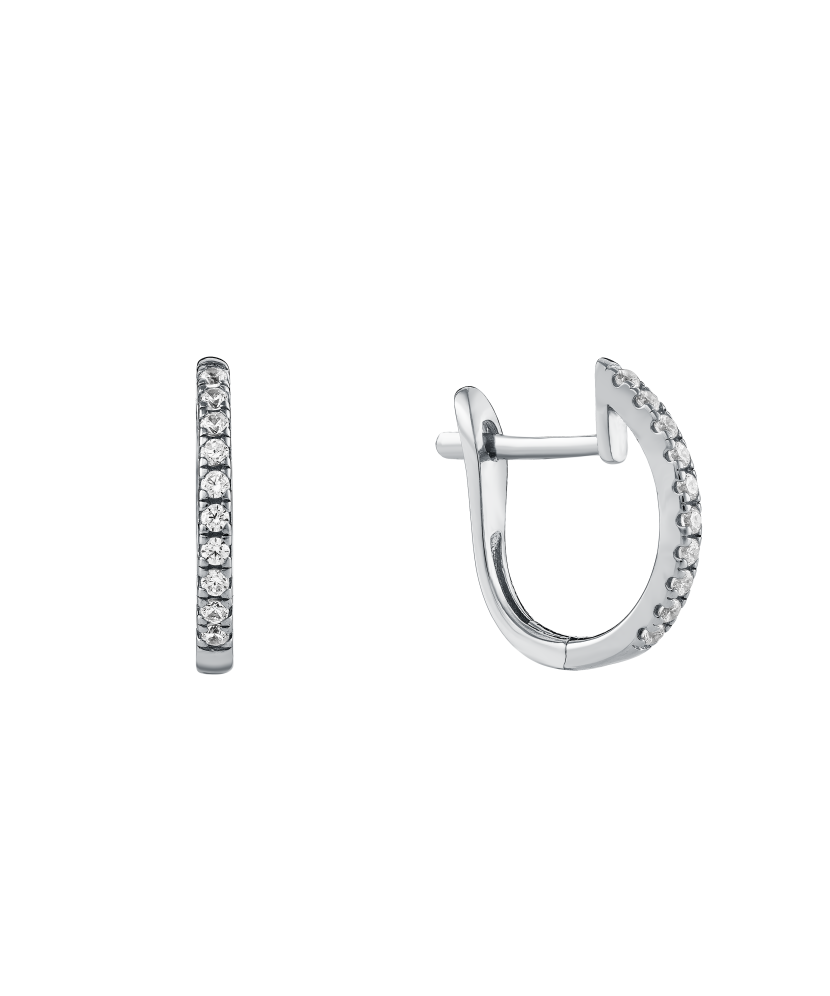 White Gold earrings with zircons