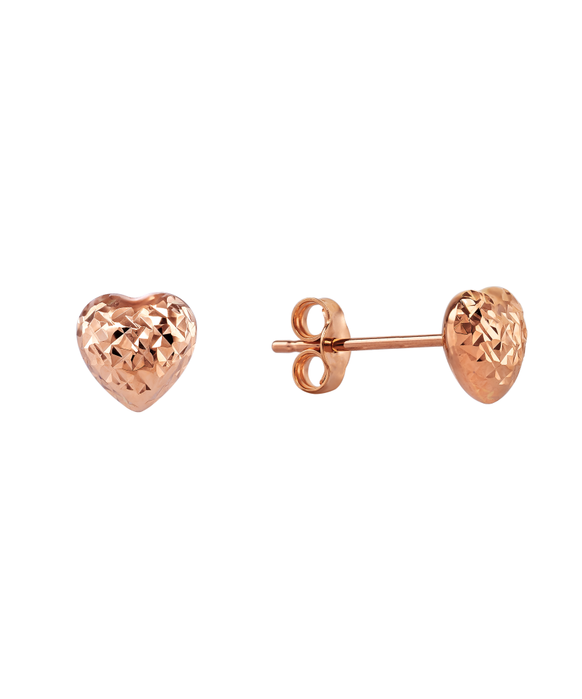 Gold earrings "hearts"