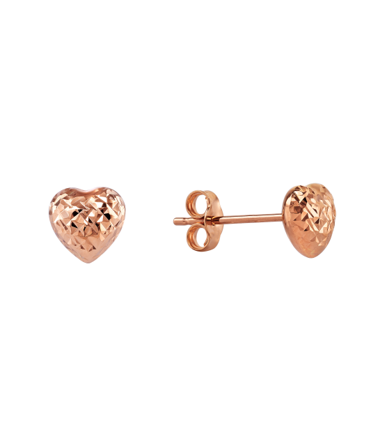 Gold earrings "hearts"