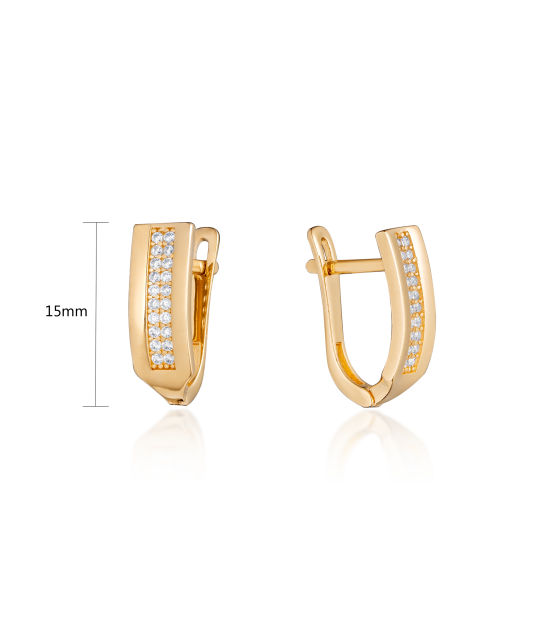 Kultaiset korvakorut zirkoneilla