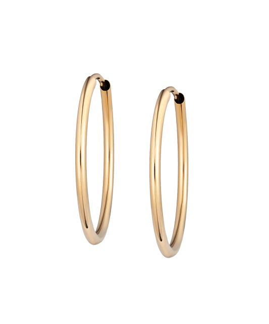 Gold hoop earrings 22mm