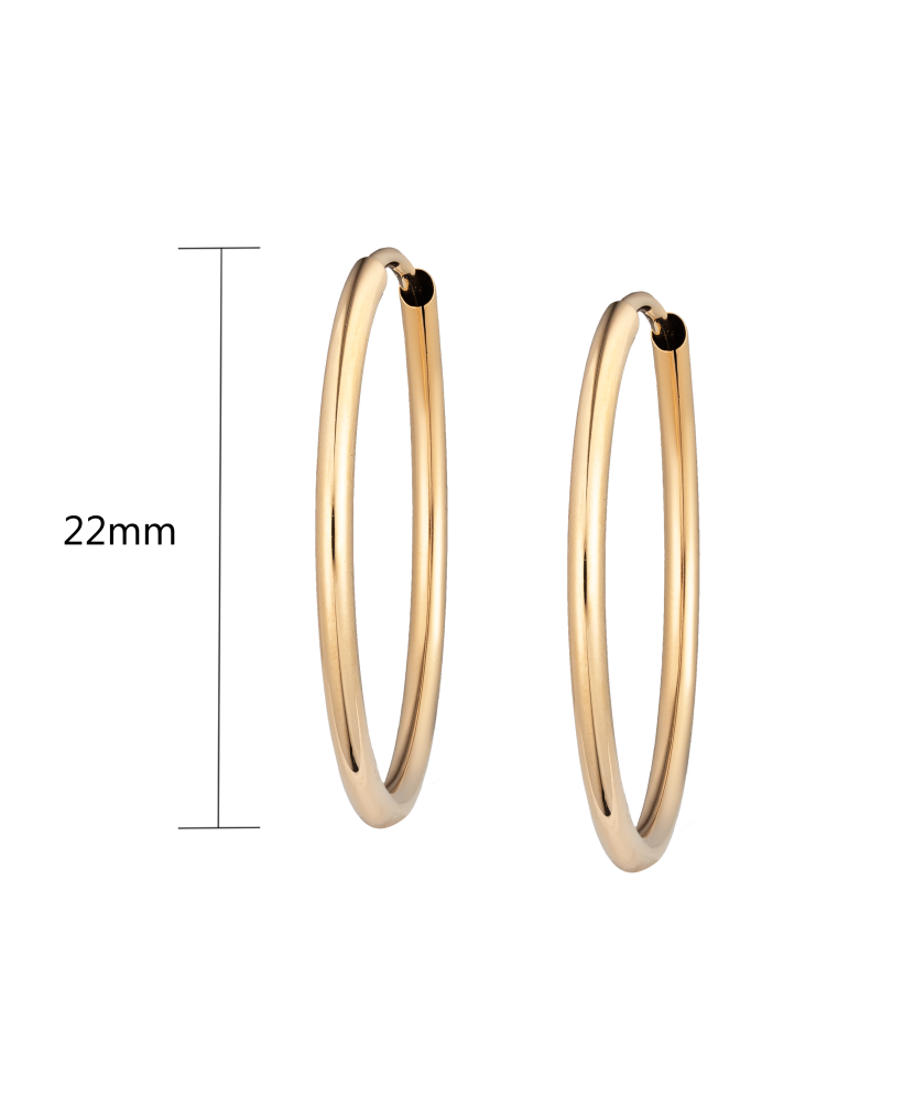 Kultaiset korvakorut 22mm