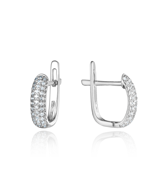 White gold earrings with diamonds
