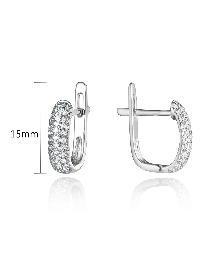 White gold earrings with diamonds