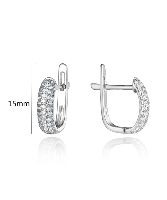 White gold earrings with diamonds