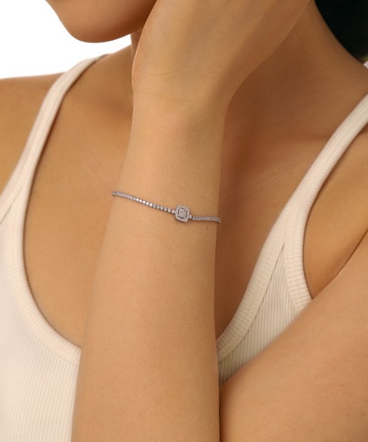 sidabrinė apyrankė su cirkoniais