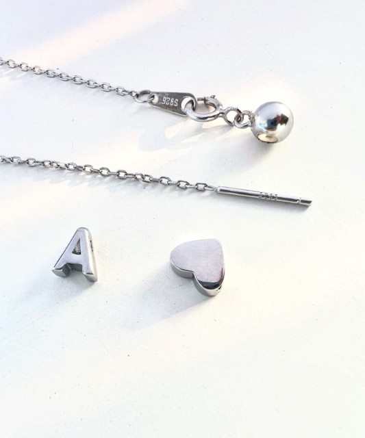 Sidabrinė Grandinėlė Su Pakabuku Raidė E