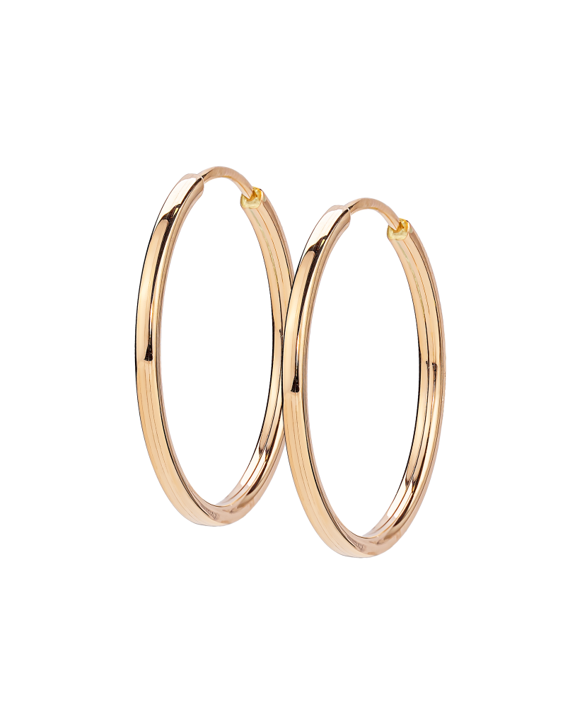 Gold hoop earrings 23mm