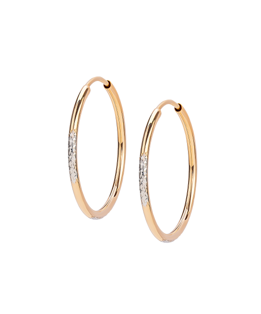 Gold hoop earrings 24mm