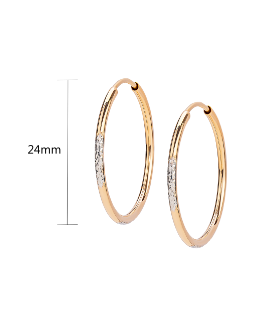 Gold hoop earrings 24mm