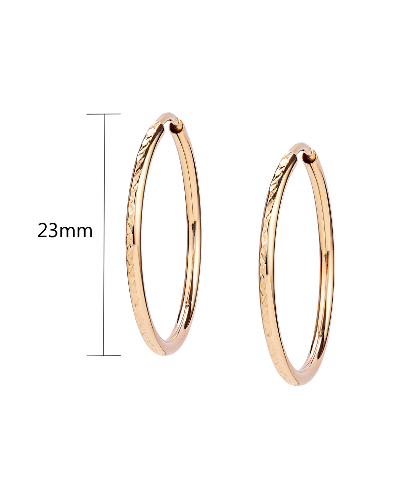 Kultaiset rengaskorvakorut 23mm