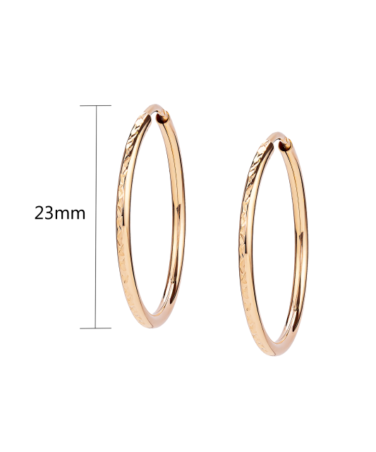 Kultaiset rengaskorvakorut 23mm