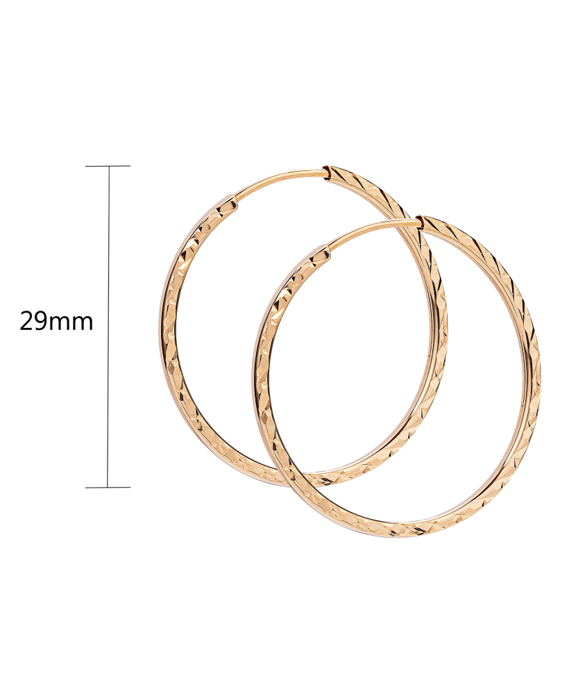 Kultaiset rengaskorvakorut 29mm