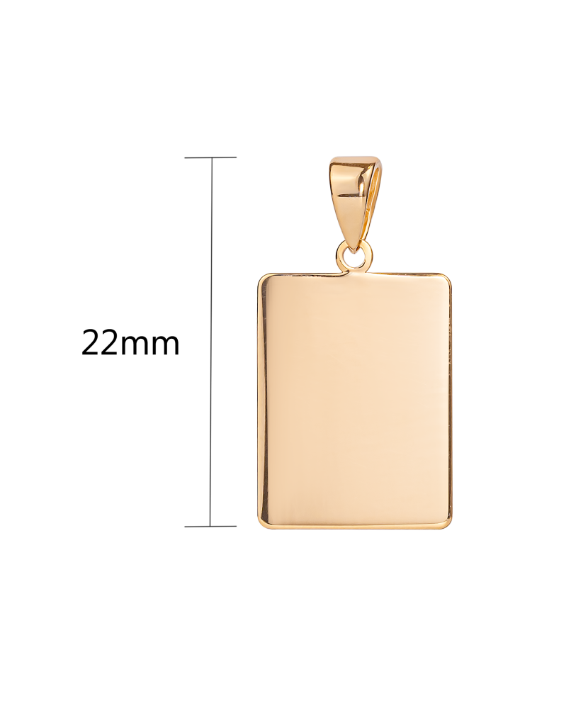 Gold pendant "plate"