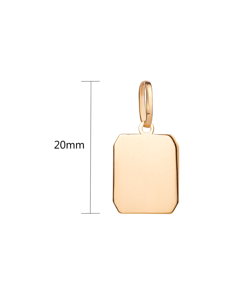 Gold pendant "plate"