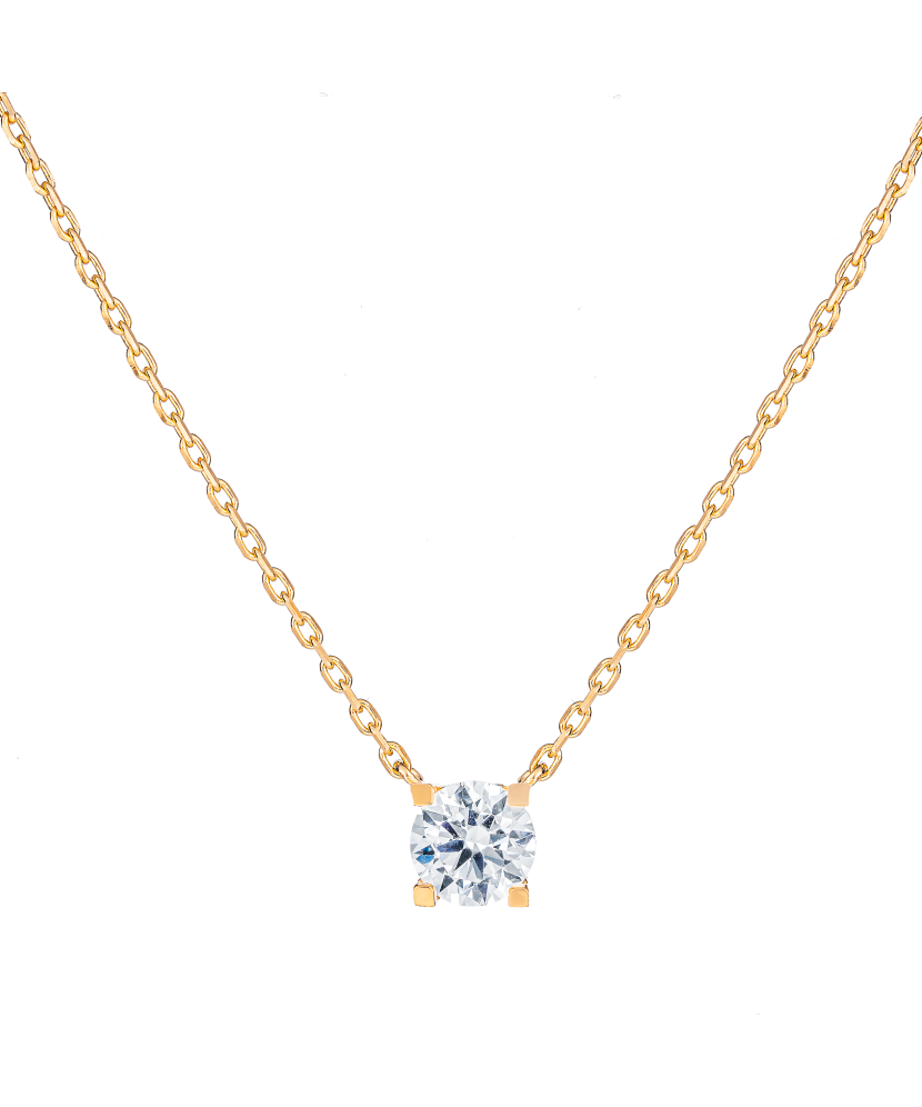 Kultainen kaulakoru zirkoniriipuksella