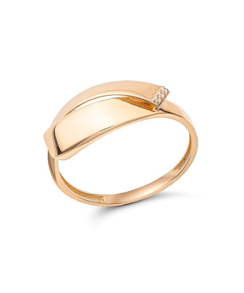 Kultasormus zirkoneilla