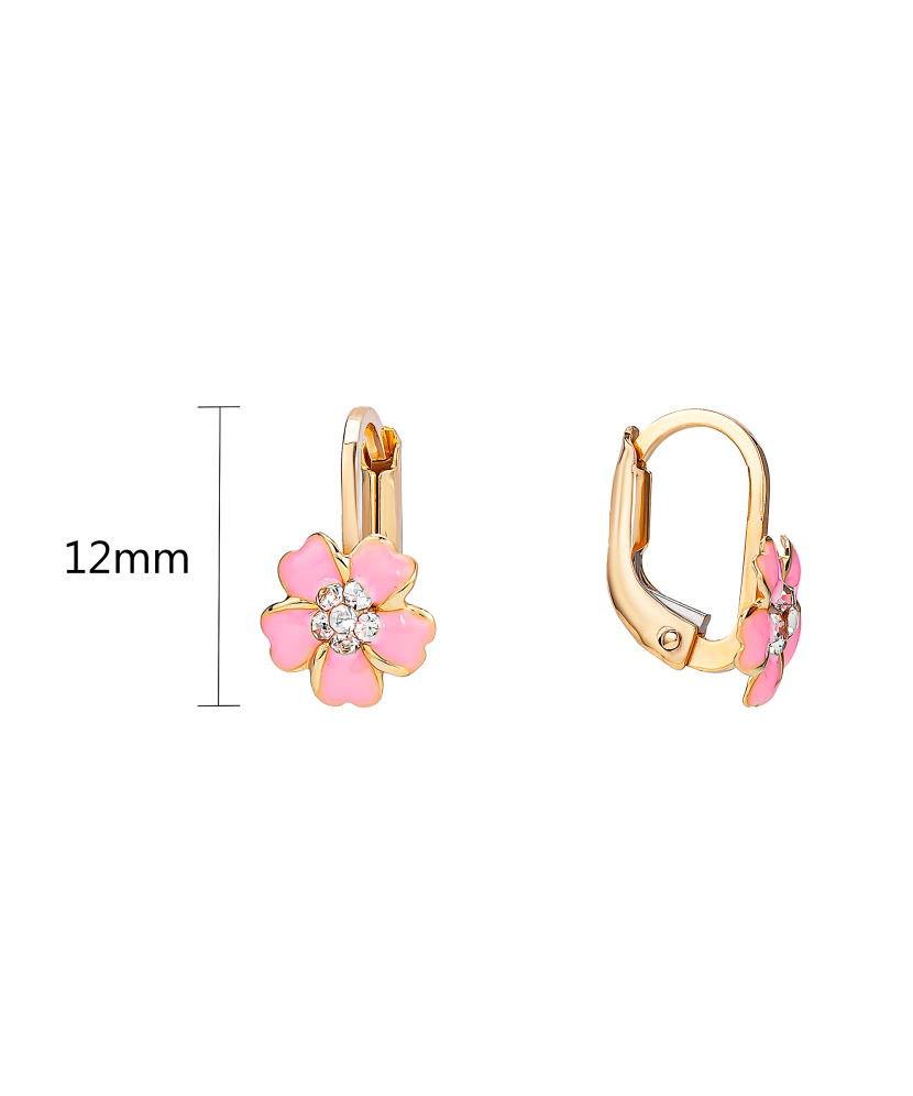 Gold earrings flowers