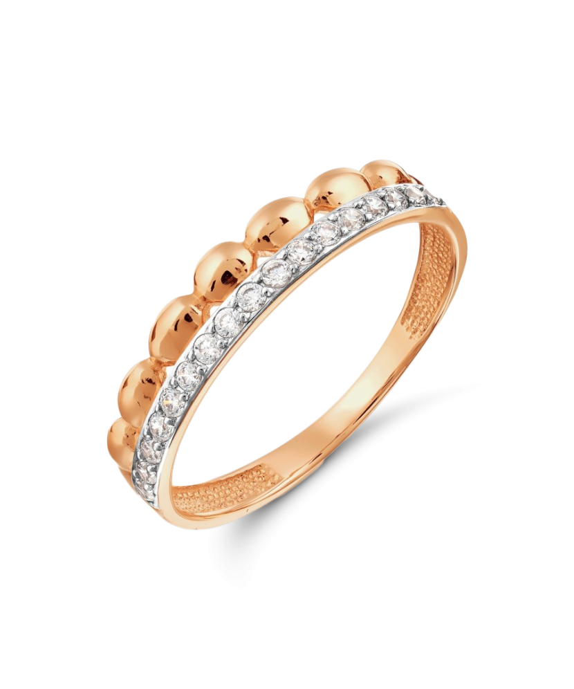 Auksinis žiedas su cirkoniais  - Goldinga