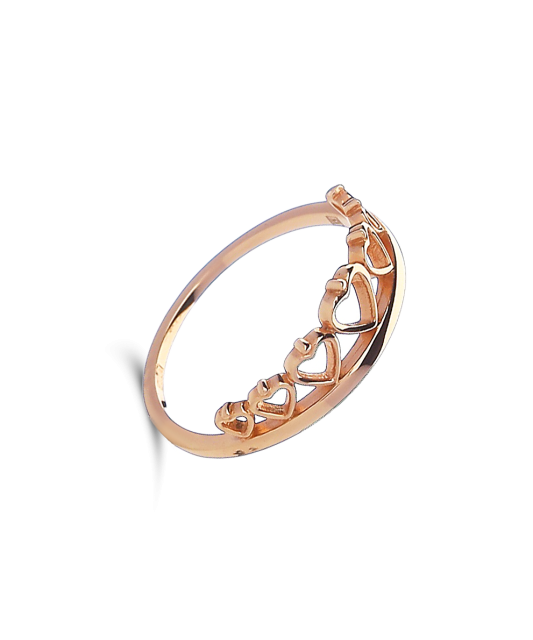 Auksinis žiedas "širdelės"  - Goldinga