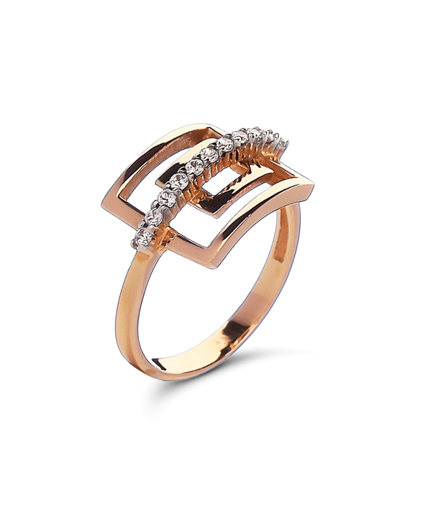 Auksinis žiedas su cirkoniais  - Goldinga