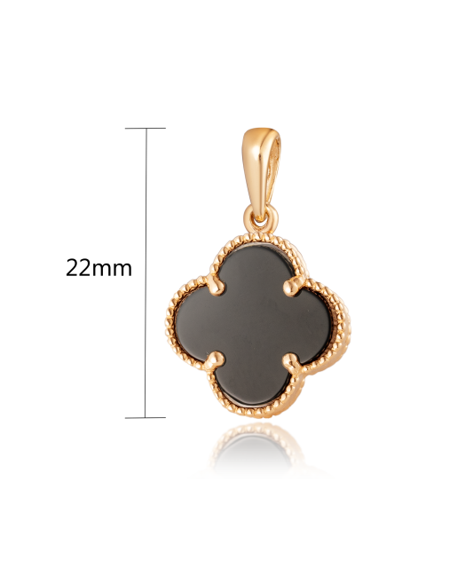Gold pendant with enamel