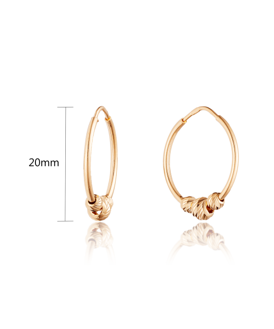 Gold hoop earrings 20mm