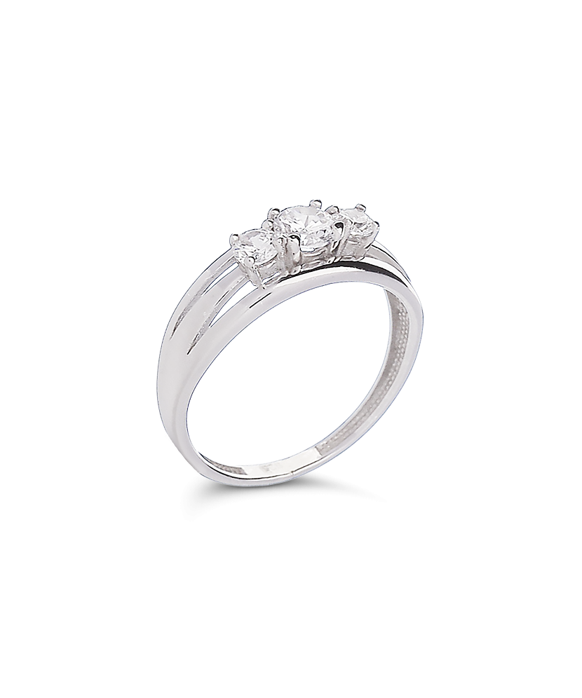 Sidabrinis žiedas su cirkoniais  - Goldinga