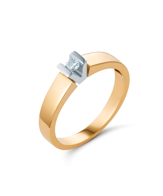 Gold ring with diamond 0,08ct