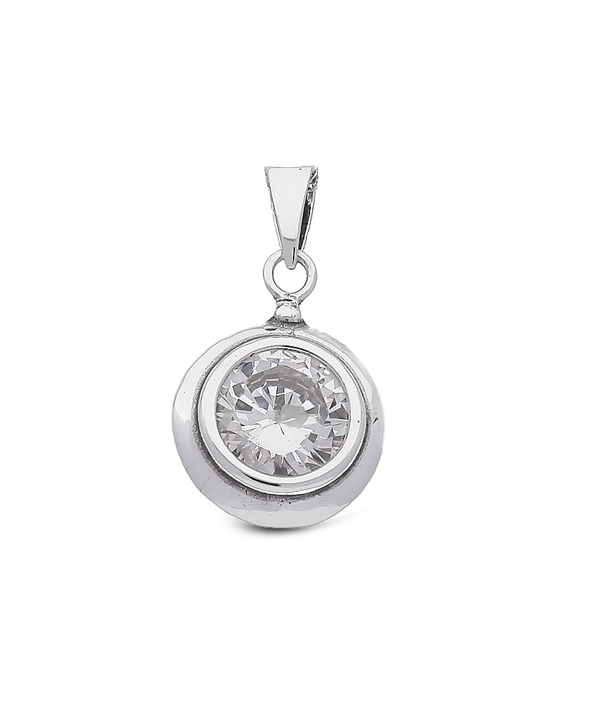Sterling silver pendant with zirconium